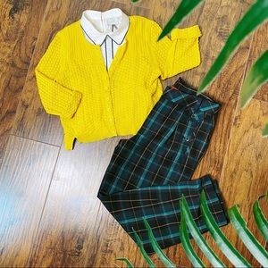 ANTHROPOLOGIE Yellow Button Down Cardigan